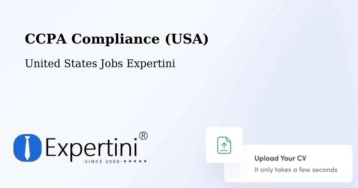 CCPA Privacy Rights & Compliance Notice – Orting - United States Jobs Expertini